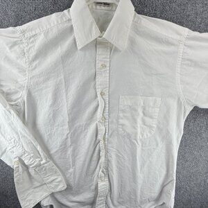 Gitman Bros USA Cotton 15.5 36 Broadcloth TTX White American Shirt Long Sleeve